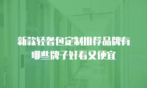 新款轻奢包定制推荐品牌有哪些牌子好看又便宜