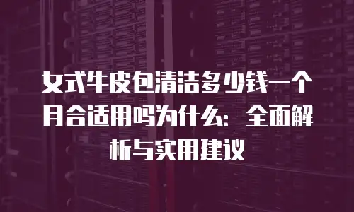 女式牛皮包清洁多少钱一个月合适用吗为什么：全面解析与实用建议