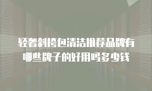 轻奢斜挎包清洁推荐品牌有哪些牌子的好用吗多少钱