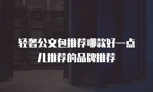 轻奢公文包推荐哪款好一点儿推荐的品牌推荐