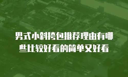 男式小斜挎包推荐理由有哪些比较好看的简单又好看