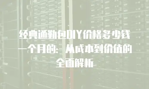 经典通勤包DIY价格多少钱一个月的：从成本到价值的全面解析