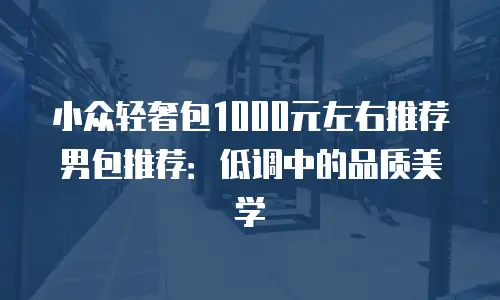小众轻奢包1000元左右推荐男包推荐：低调中的品质美学