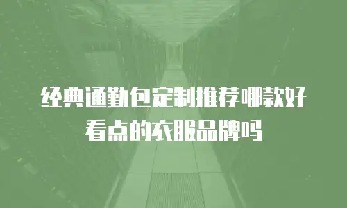 经典通勤包定制推荐哪款好看点的衣服品牌吗