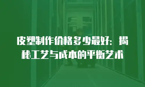 皮塑制作价格多少最好：揭秘工艺与成本的平衡艺术