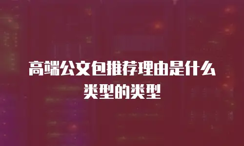 高端公文包推荐理由是什么类型的类型