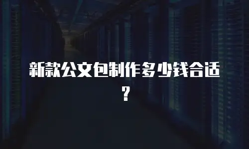 新款公文包制作多少钱合适？