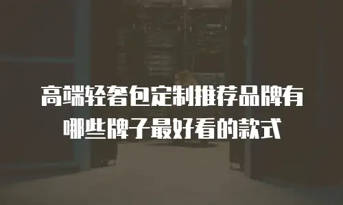 高端轻奢包定制推荐品牌有哪些牌子最好看的款式