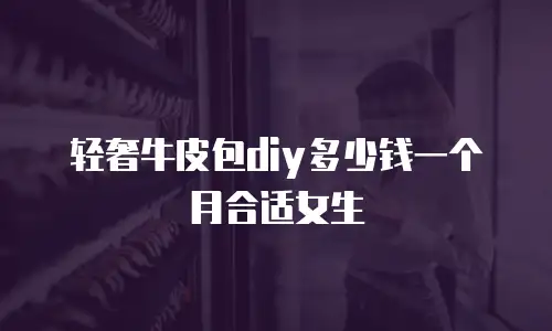 轻奢牛皮包diy多少钱一个月合适女生