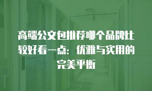 高端公文包推荐哪个品牌比较好看一点：优雅与实用的完美平衡