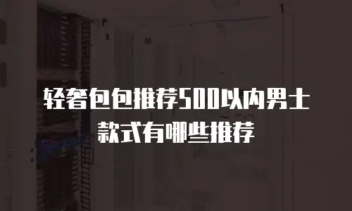 轻奢包包推荐500以内男士款式有哪些推荐