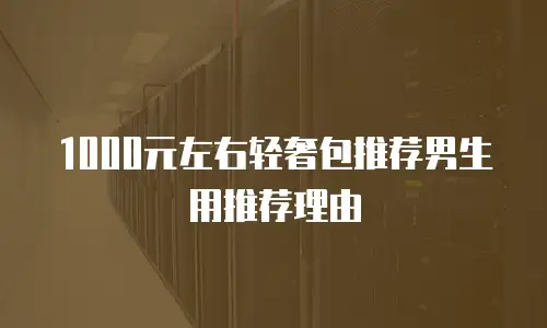 1000元左右轻奢包推荐男生用推荐理由