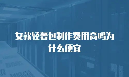 女款轻奢包制作费用高吗为什么便宜