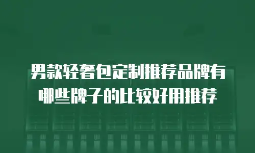 男款轻奢包定制推荐品牌有哪些牌子的比较好用推荐