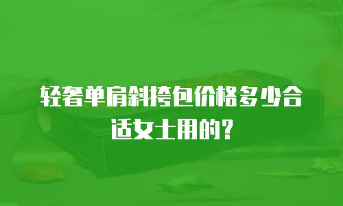 轻奢单肩斜挎包价格多少合适女士用的？