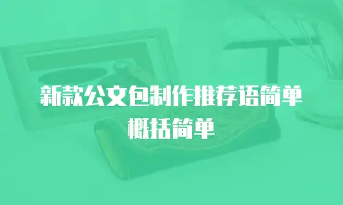 新款公文包制作推荐语简单概括简单