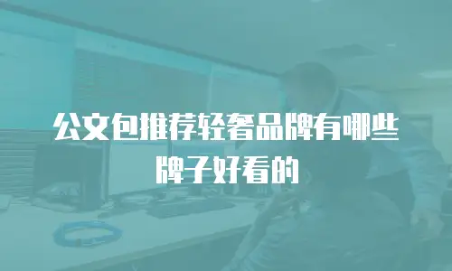 公文包推荐轻奢品牌有哪些牌子好看的