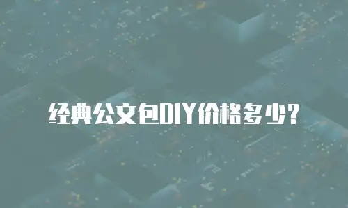 经典公文包DIY价格多少？