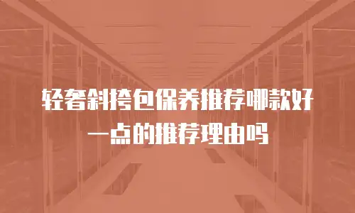 轻奢斜挎包保养推荐哪款好一点的推荐理由吗
