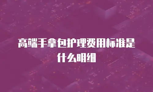 高端手拿包护理费用标准是什么明细