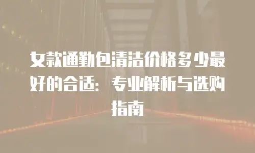 女款通勤包清洁价格多少最好的合适：专业解析与选购指南