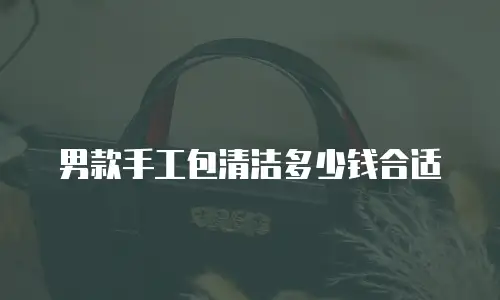 男款手工包清洁多少钱合适