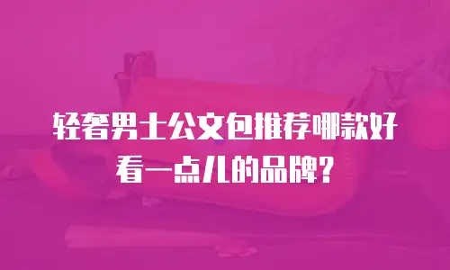 轻奢男士公文包推荐哪款好看一点儿的品牌？
