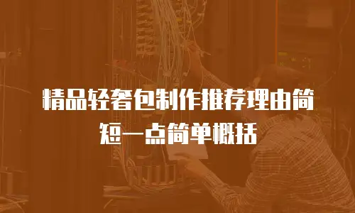 精品轻奢包制作推荐理由简短一点简单概括