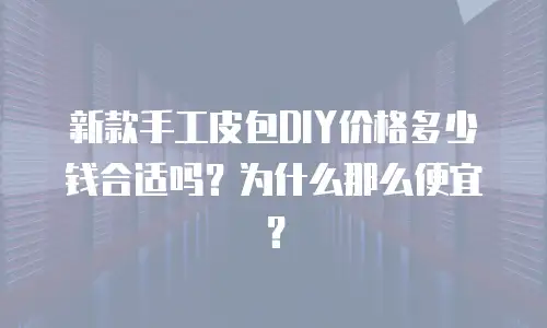 新款手工皮包DIY价格多少钱合适吗？为什么那么便宜？
