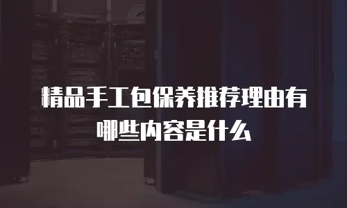 精品手工包保养推荐理由有哪些内容是什么