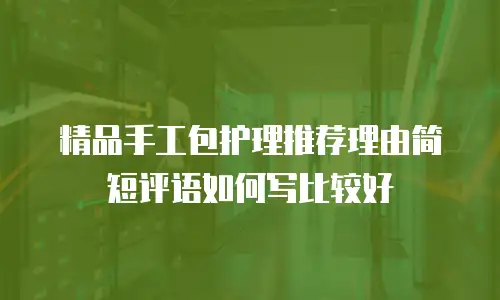 精品手工包护理推荐理由简短评语如何写比较好