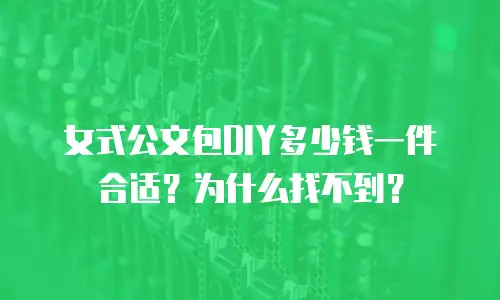 女式公文包DIY多少钱一件合适？为什么找不到？