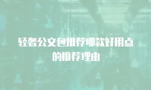 轻奢公文包推荐哪款好用点的推荐理由