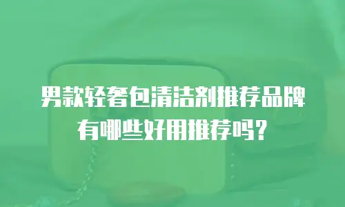 男款轻奢包清洁剂推荐品牌有哪些好用推荐吗？