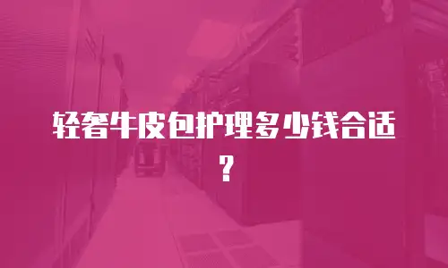 轻奢牛皮包护理多少钱合适？