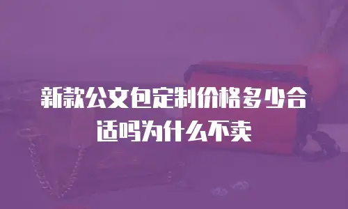 新款公文包定制价格多少合适吗为什么不卖