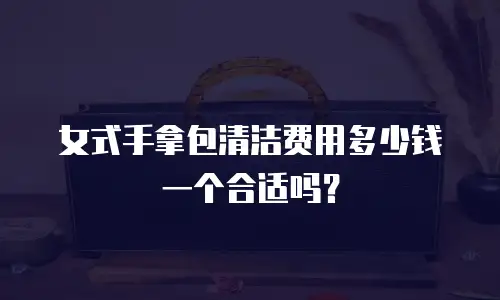 女式手拿包清洁费用多少钱一个合适吗？
