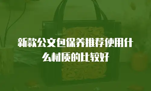 新款公文包保养推荐使用什么材质的比较好