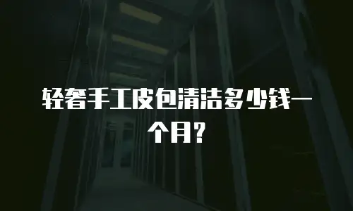 轻奢手工皮包清洁多少钱一个月？
