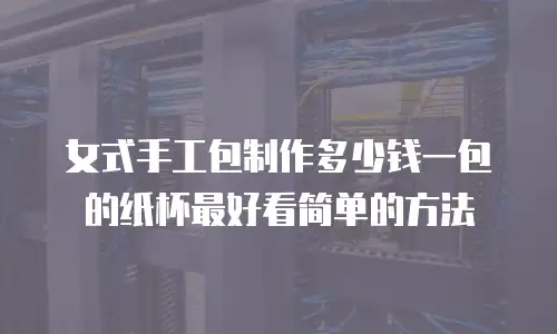 女式手工包制作多少钱一包的纸杯最好看简单的方法