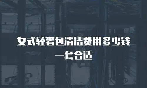 女式轻奢包清洁费用多少钱一套合适