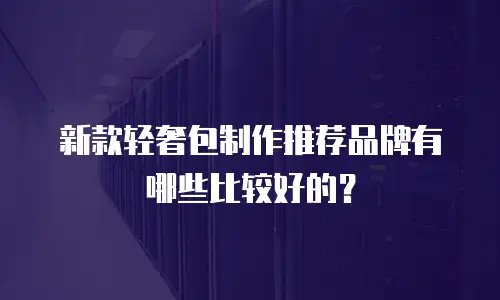 新款轻奢包制作推荐品牌有哪些比较好的？