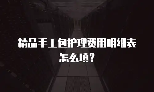 精品手工包护理费用明细表怎么填？