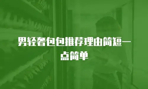 男轻奢包包推荐理由简短一点简单