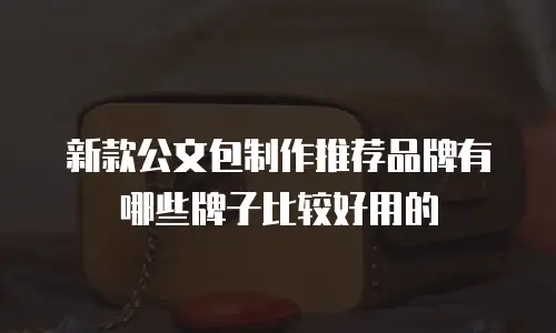 新款公文包制作推荐品牌有哪些牌子比较好用的