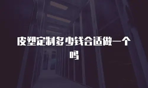 皮塑定制多少钱合适做一个吗