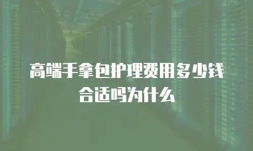 高端手拿包护理费用多少钱合适吗为什么