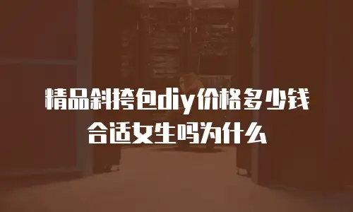 精品斜挎包diy价格多少钱合适女生吗为什么