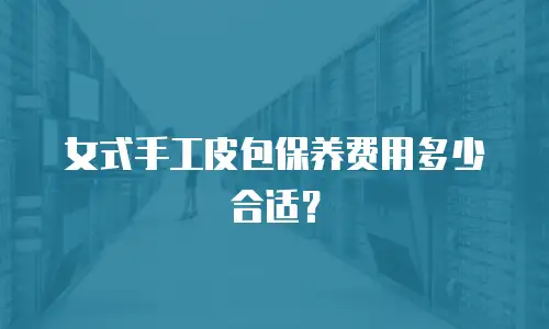 女式手工皮包保养费用多少合适？