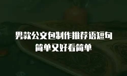 男款公文包制作推荐语短句简单又好看简单